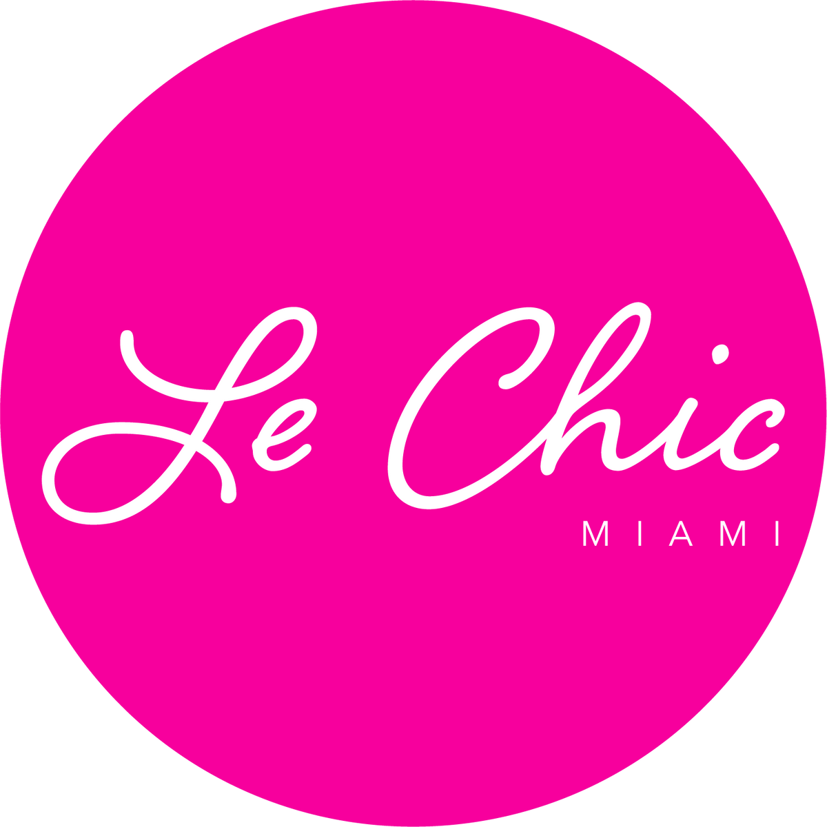 Le Chic Miami hand-painted wooden earrings logo