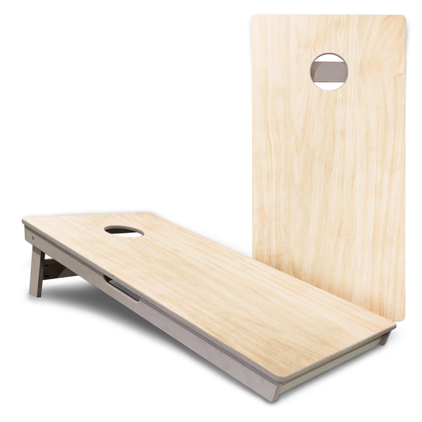 Complete Tournament Cornhole Bundle - Boards, Bags & Carrying Case - Classic Plain (Ready to Play)