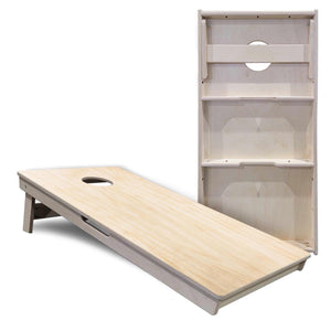 Complete Tournament Cornhole Bundle - Boards, Bags & Carrying Case - Plain Raw (Needs Finished)