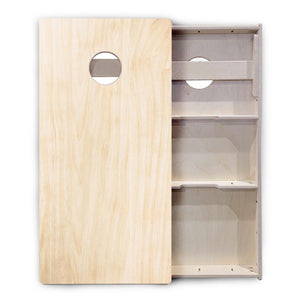 Complete Tournament Cornhole Bundle - Boards, Bags & Carrying Case - Plain Raw (Needs Finished)