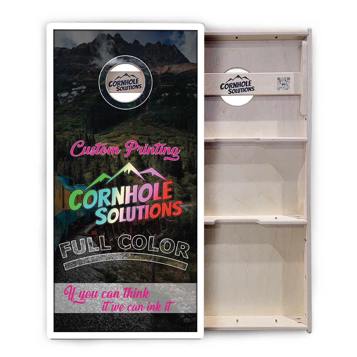 Complete Tournament Cornhole Bundle - Boards, Bags & Carrying Case - Custom