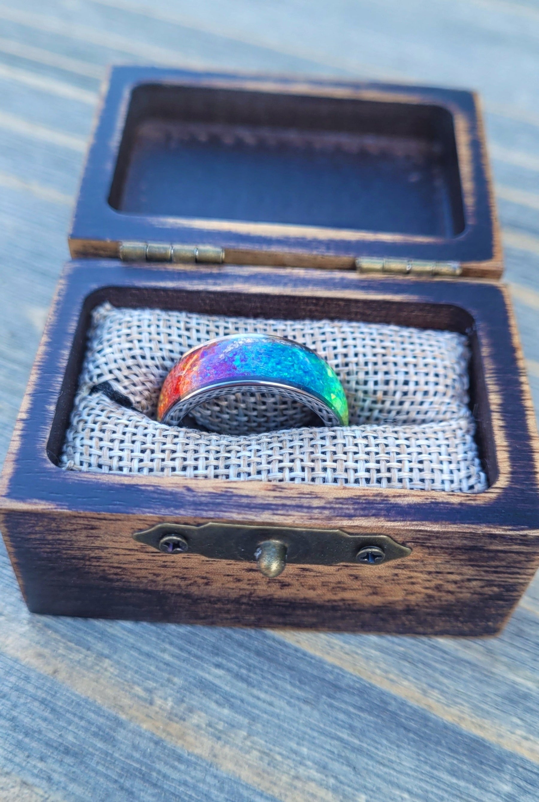 Pride Rainbow Memorial Ring