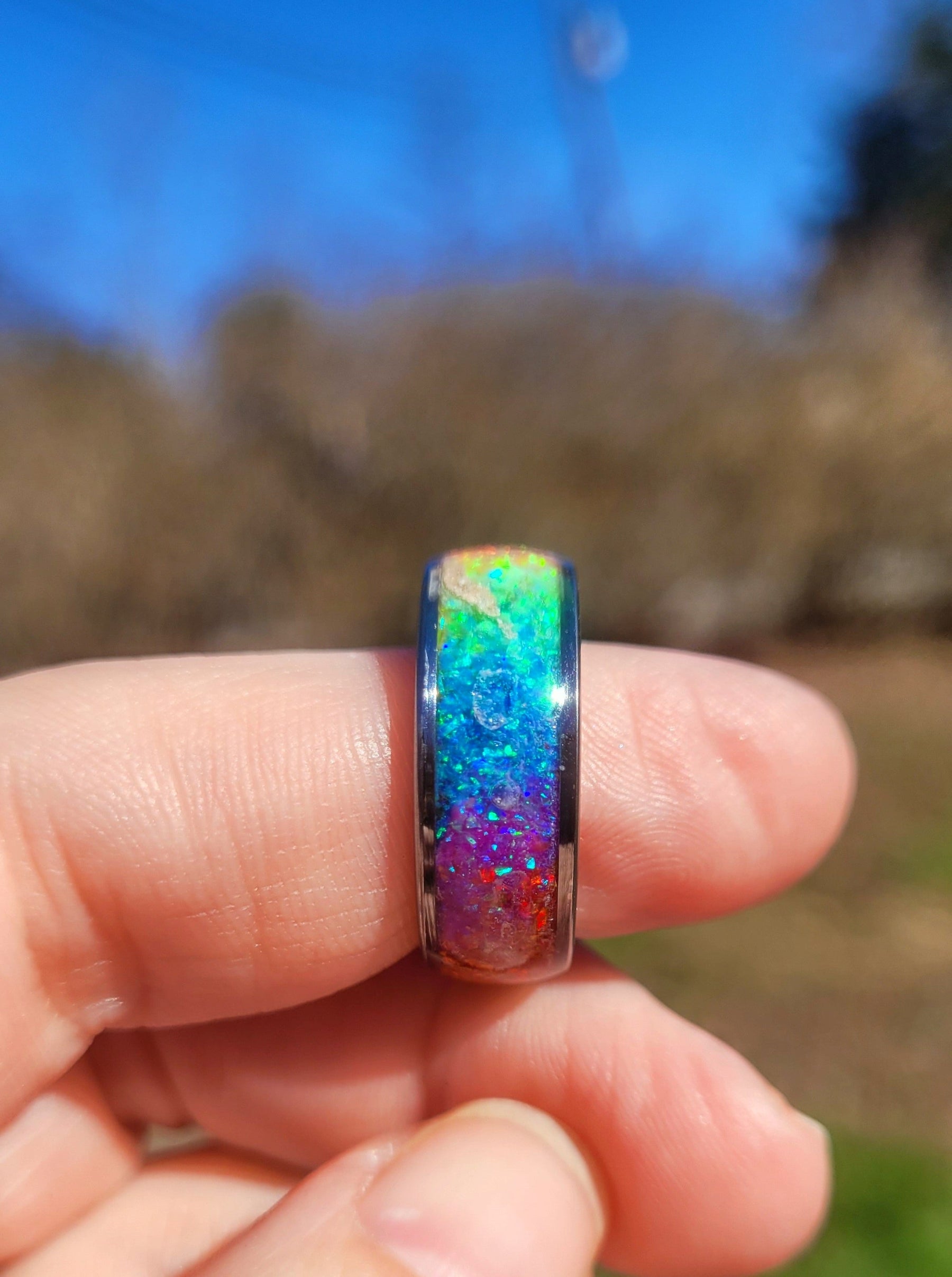 Pride Rainbow Memorial Ring