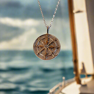 Compass Coin Necklace | Sterling Silver by Ke Bella, additional product image 6
