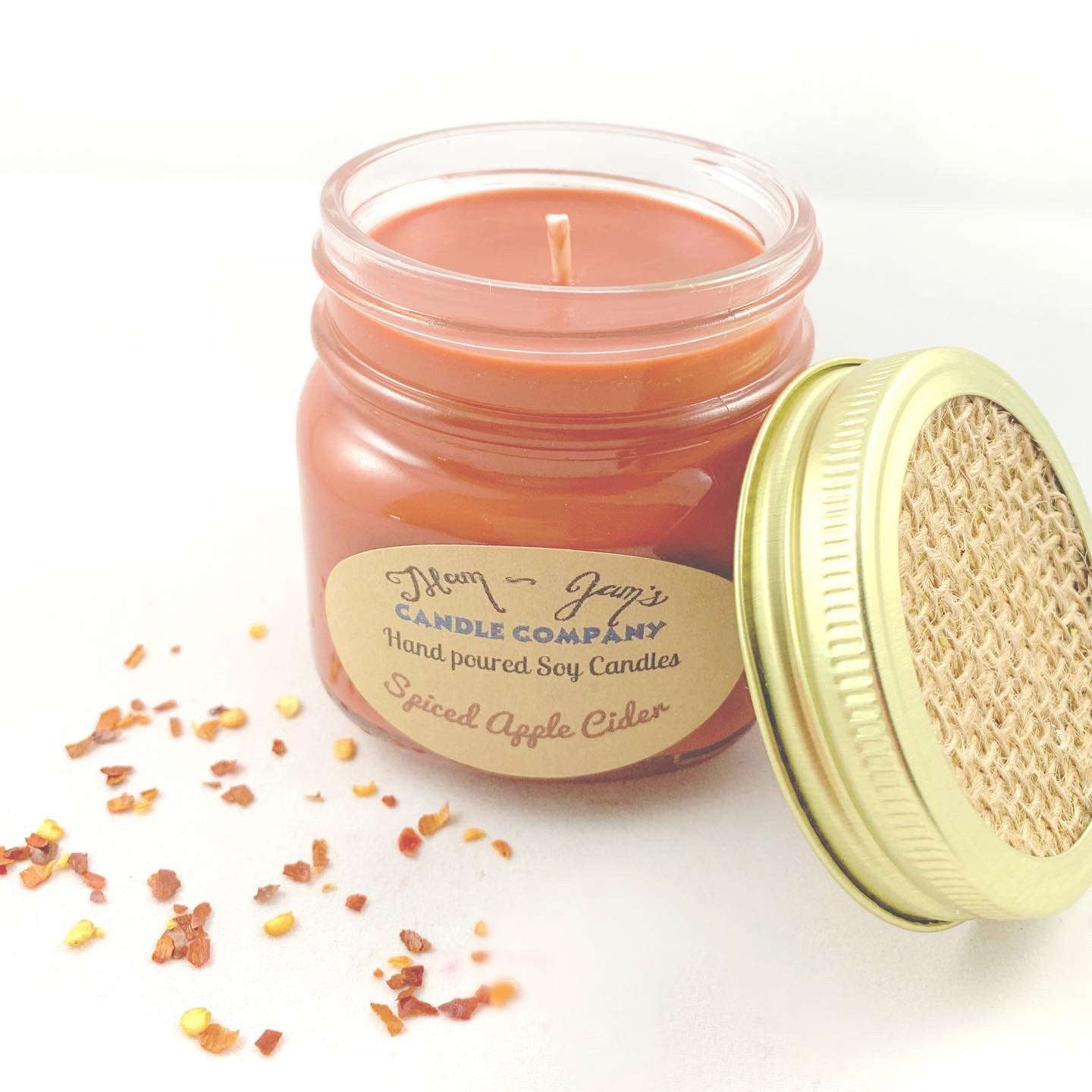 Spiced Apple soy candle and wax melts by Mam Jam’s Candle Company, detail image 2