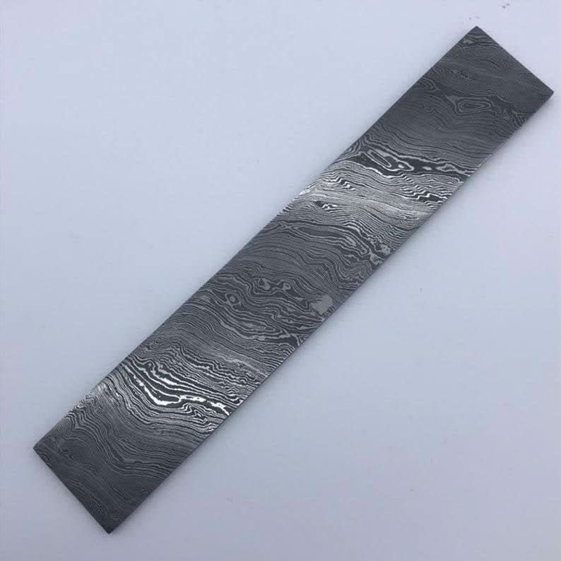 10" Quality Handmade damascus Steel Blank billet with 4.8mm thickness DE-0053 by JW SteelCrafts, Southern lifestyle apparel detail photo 2