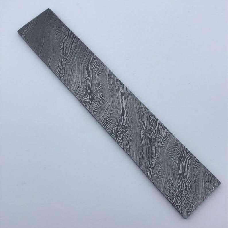 10" Quality Handmade damascus Steel Blank billet with 4.8mm thickness DE-0053 by JW SteelCrafts, Southern lifestyle apparel main product photo