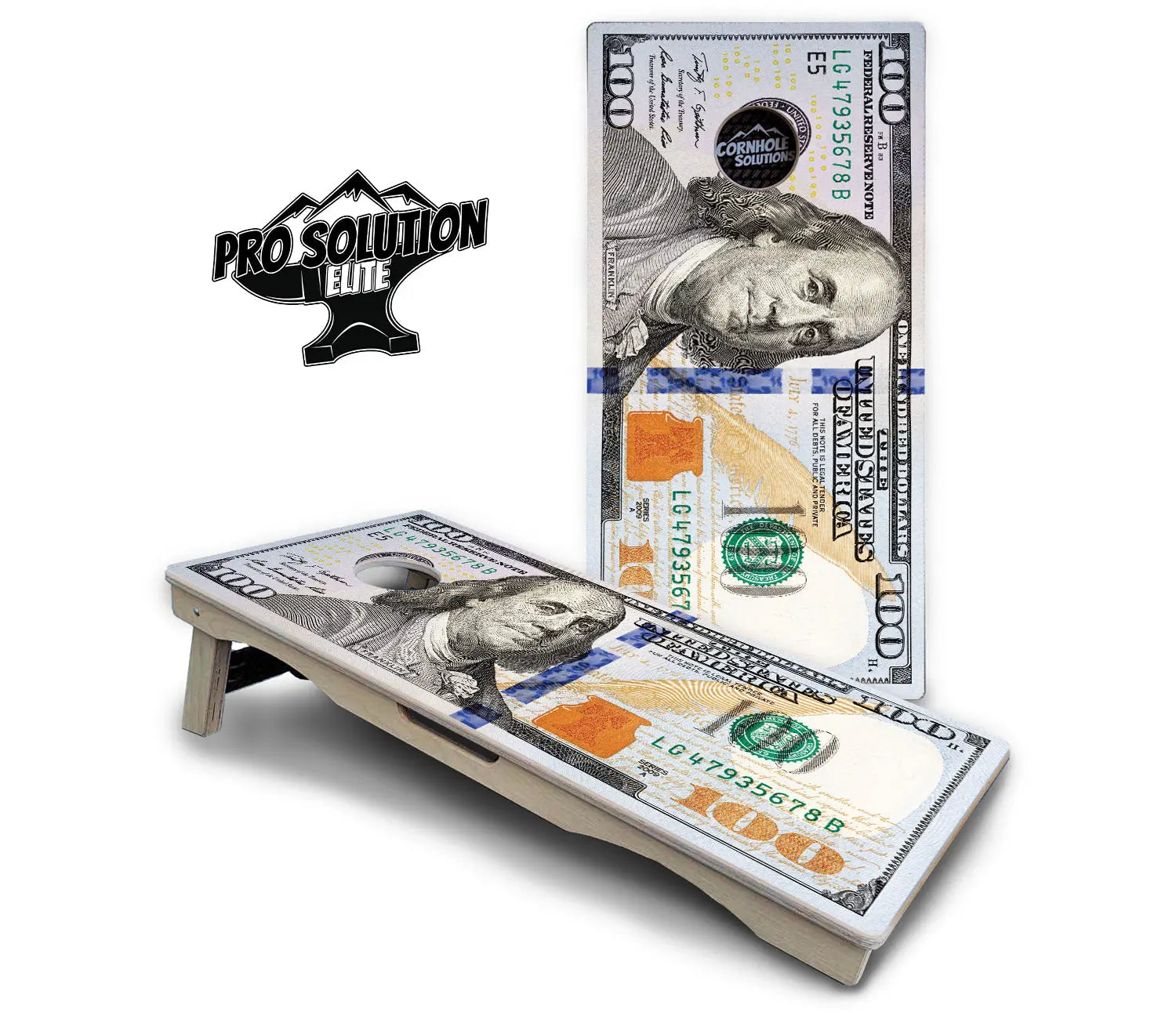$100 Bill Cornhole Boards - Pro Solution Elite Series Cornhole Solutions