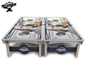 $100 Bill Cornhole Boards - Pro Solution Elite Series by Cornhole Solutions, custom cornhole board detail photo 3