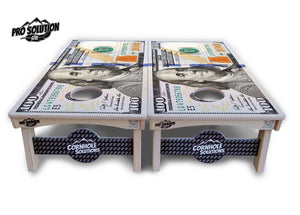 $100 Bill Cornhole Boards - Pro Solution Lite Series by Cornhole Solutions, custom cornhole board detail photo 3