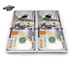 $100 Bill Cornhole Boards - Pro Solution Lite Series by Cornhole Solutions, custom cornhole board detail photo 4