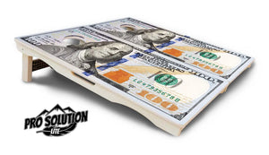 $100 Bill Cornhole Boards - Pro Solution Lite Series by Cornhole Solutions, custom cornhole board detail photo 5