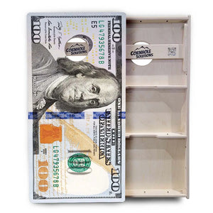 $100 Bill Cornhole Boards - Professional Tournament Series by Cornhole Solutions, custom cornhole board detail photo 3