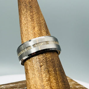 Thin Line of Love Tungsten Memorial Ring