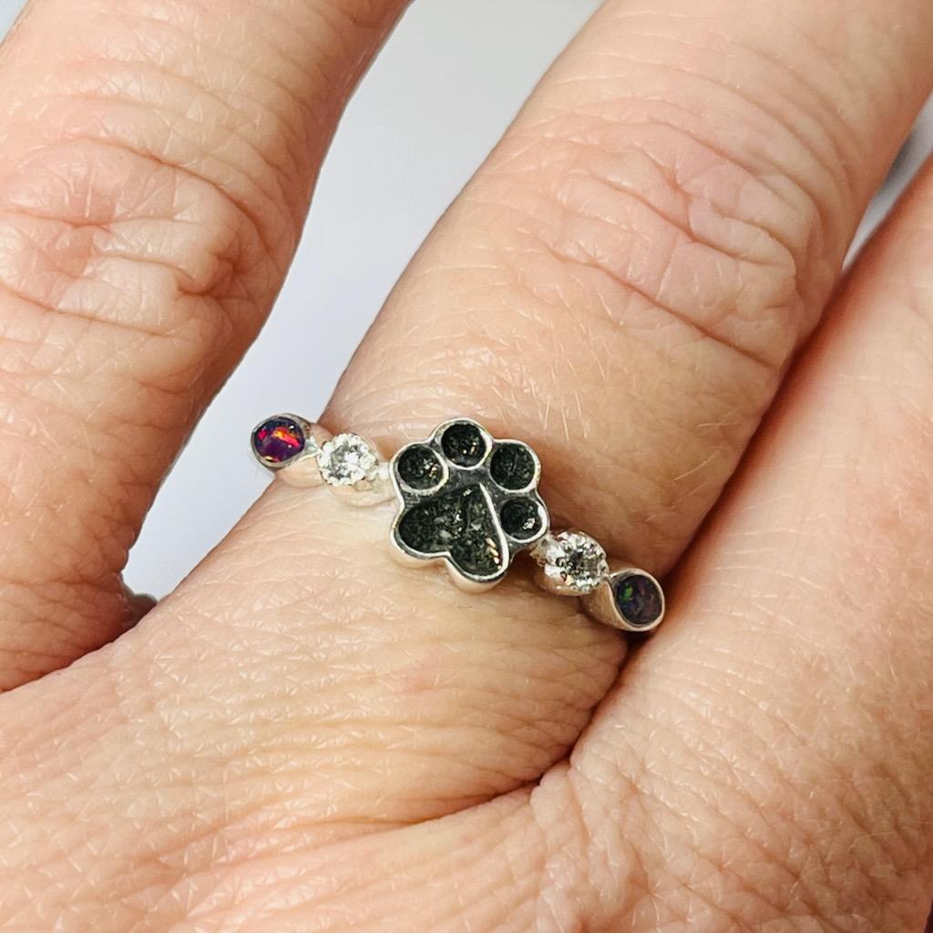 Paw Print Memorial Ring