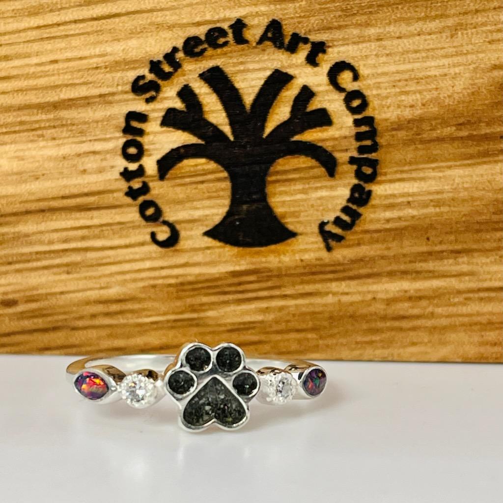 Paw Print Memorial Ring