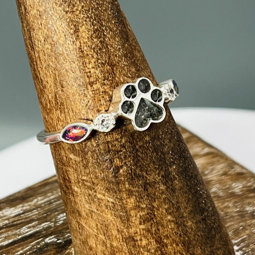 Paw Print Memorial Ring
