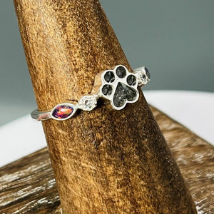 Paw Print Memorial Ring