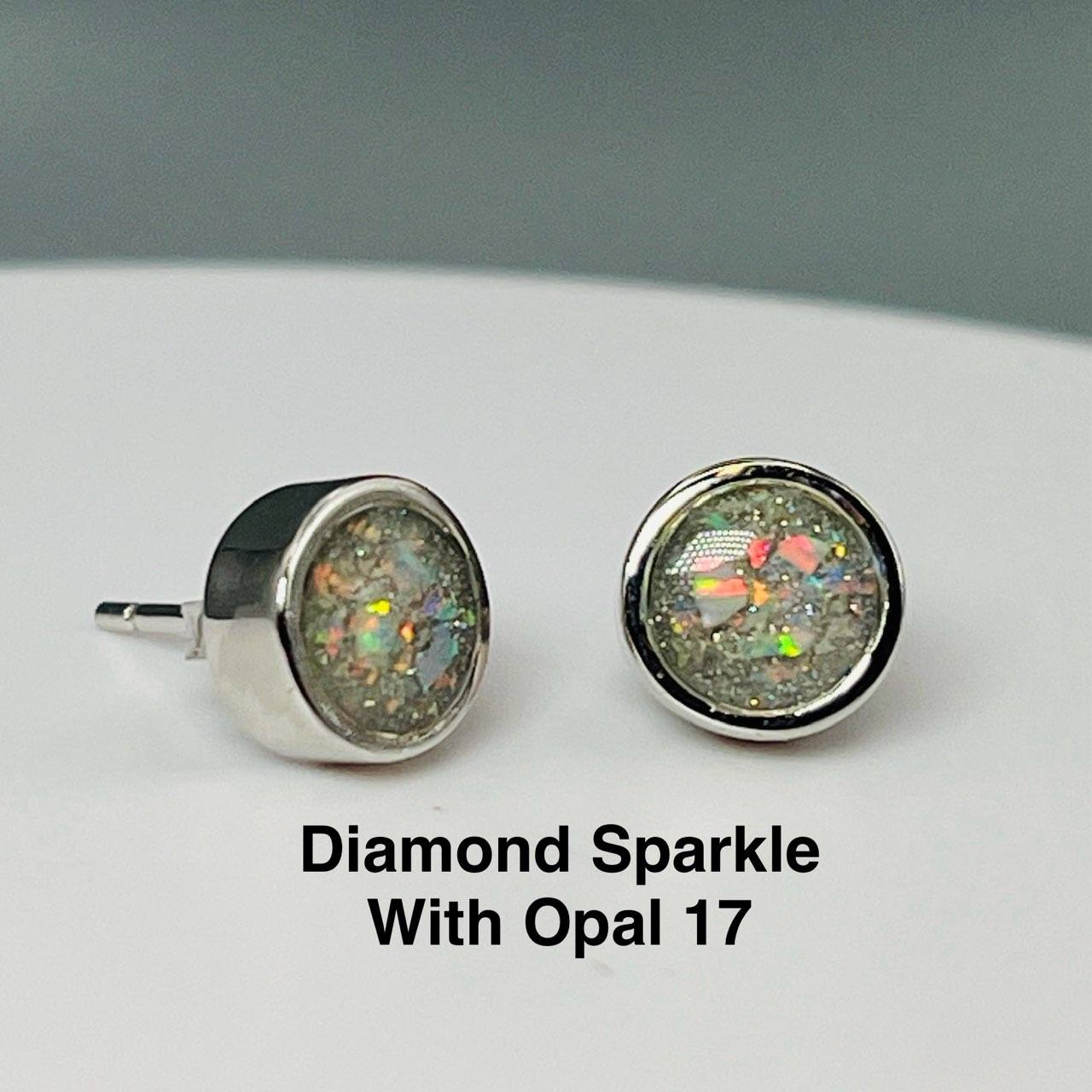 Custom Sterling Silver Stud Memorial Earrings
