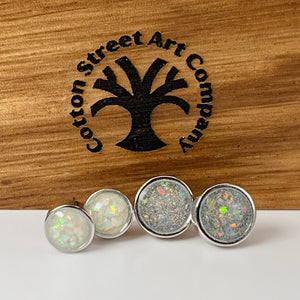 Custom Sterling Silver Stud Memorial Earrings