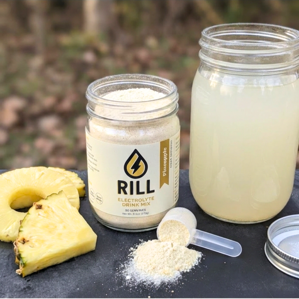 Pineapple Rill - Clean Hydration Drink Mix, 30 Serving Bulk Jar by Rill Hydration, Southern food gift detail photo 2