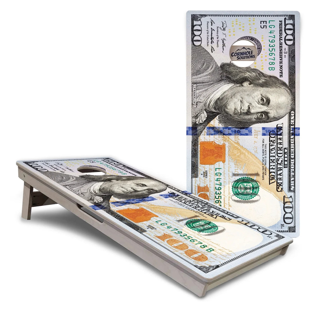 Hundred Dollar Bill Cornhole Boards – Tournament Series
