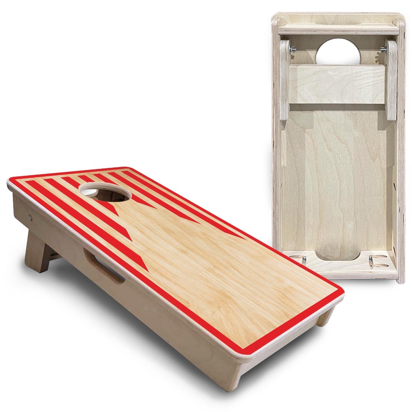 Stars & Stripes Keyhole - Mini or Vacation Size Cornhole Boards by Cornhole Solutions, custom cornhole board detail photo 6