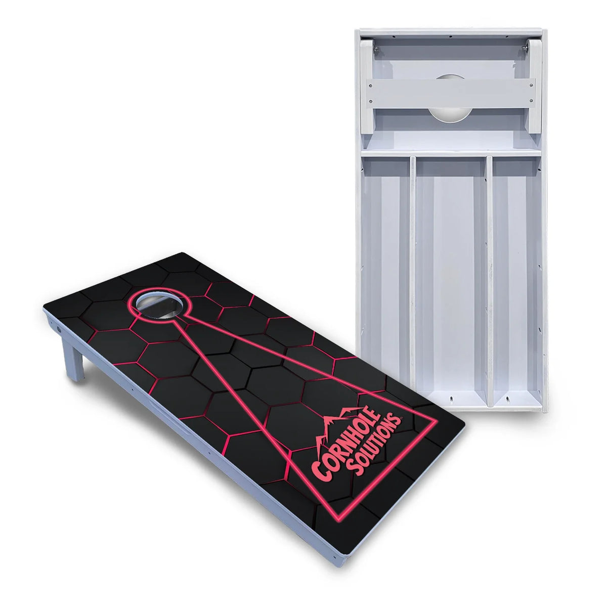 Honeycomb Black Cornhole Boards - All Weather Series