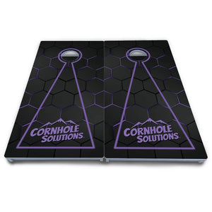 Honeycomb Black Cornhole Boards - All Weather Series