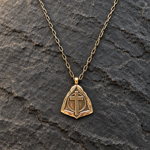 The Resurrection Cross - Bronze Christian necklace by Forged By Fire - additional view 4