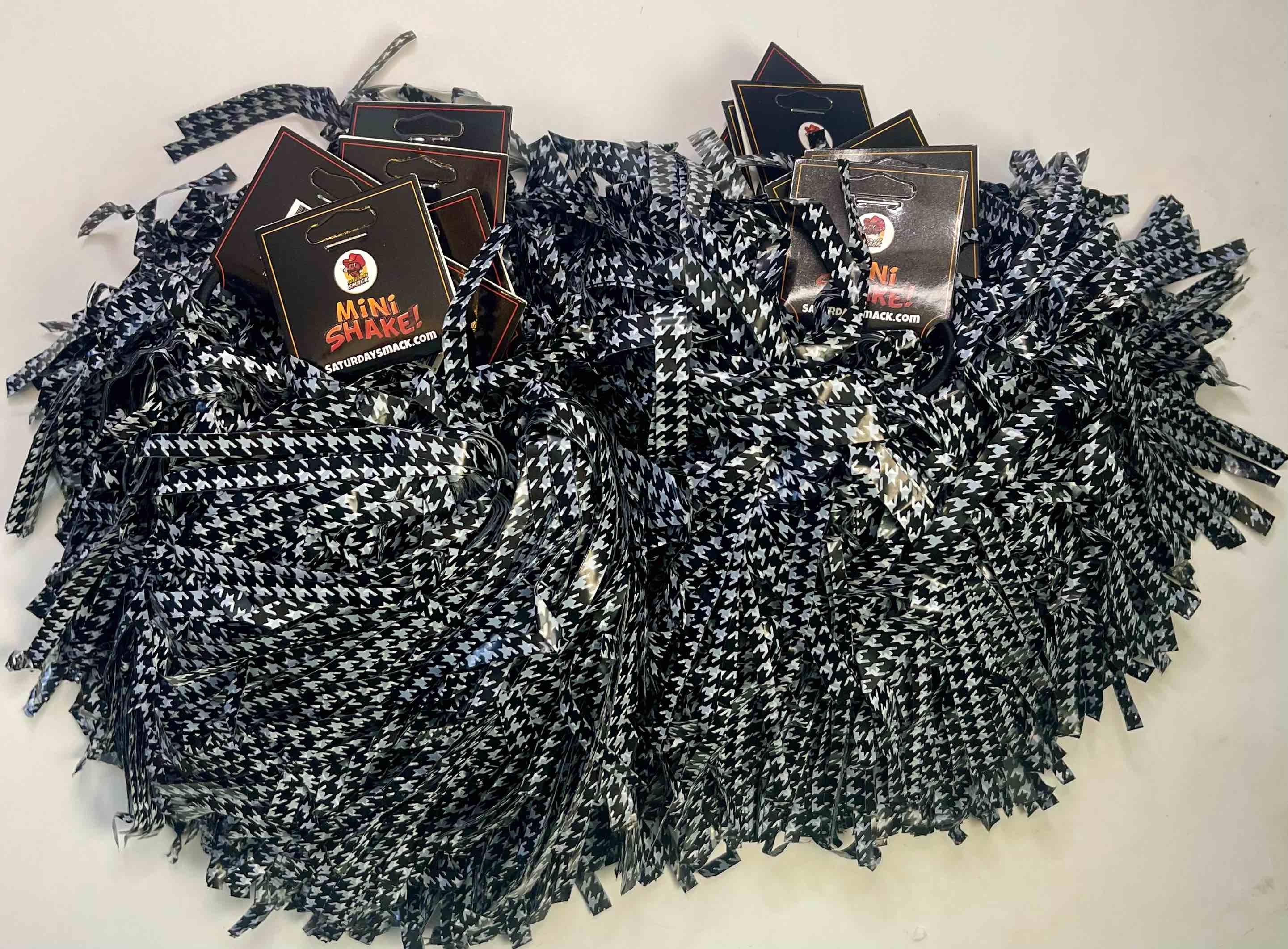12 Count Houndstooth Mini Pom-Pom Gameday Shakers for Alabama Fans by Saturday Smack, noise makers detail photo 2