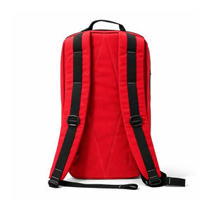Red 12 Hour Plus Backpack with black adjustable shoulder straps