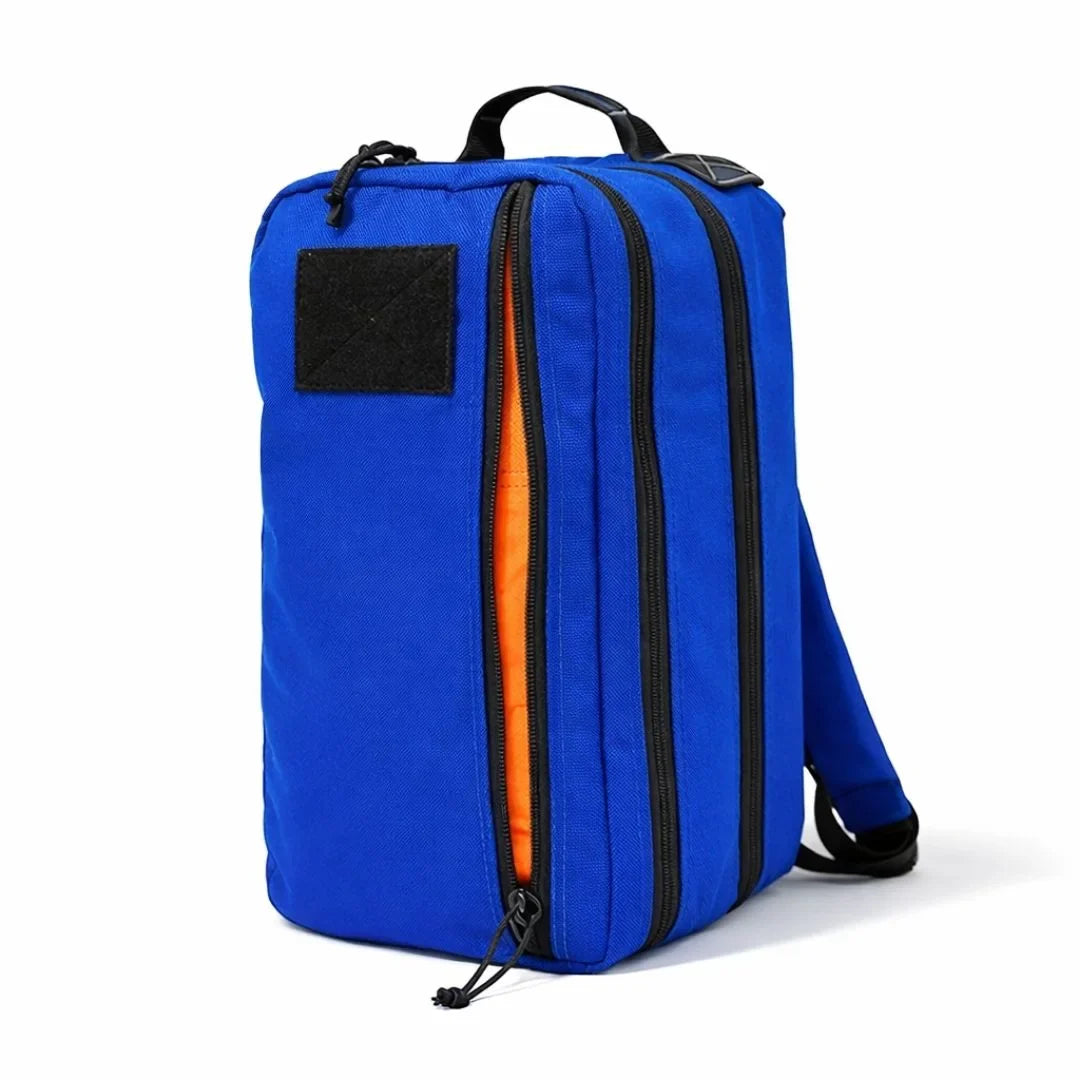 12 Hour Plus Backpack by Recycled Firefighter, handmade leather goods detail photo 2