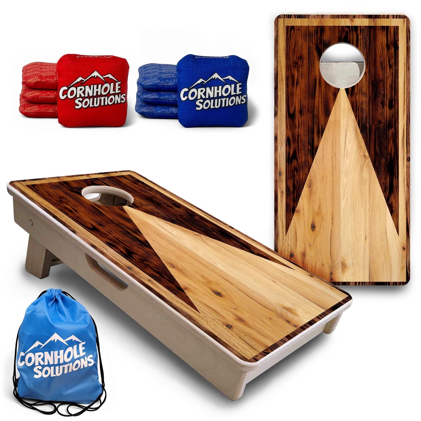 Wooden Triangle - Mini or Vacation Size Cornhole Boards Cornhole Solutions