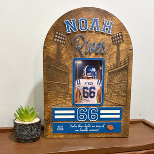 Personalized Football Keepsake Frame – Senior Night Gift