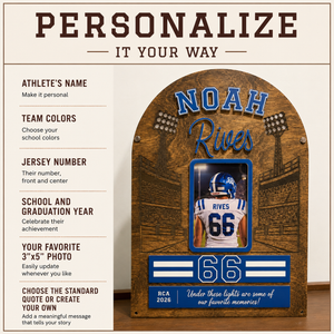 Personalized Football Keepsake Frame – Senior Night Gift
