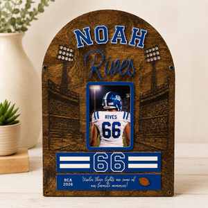 Personalized Football Keepsake Frame – Senior Night Gift
