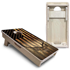 Hidden Deer Flag - Mini or Vacation Size Cornhole Boards by Cornhole Solutions, custom cornhole board detail photo 8