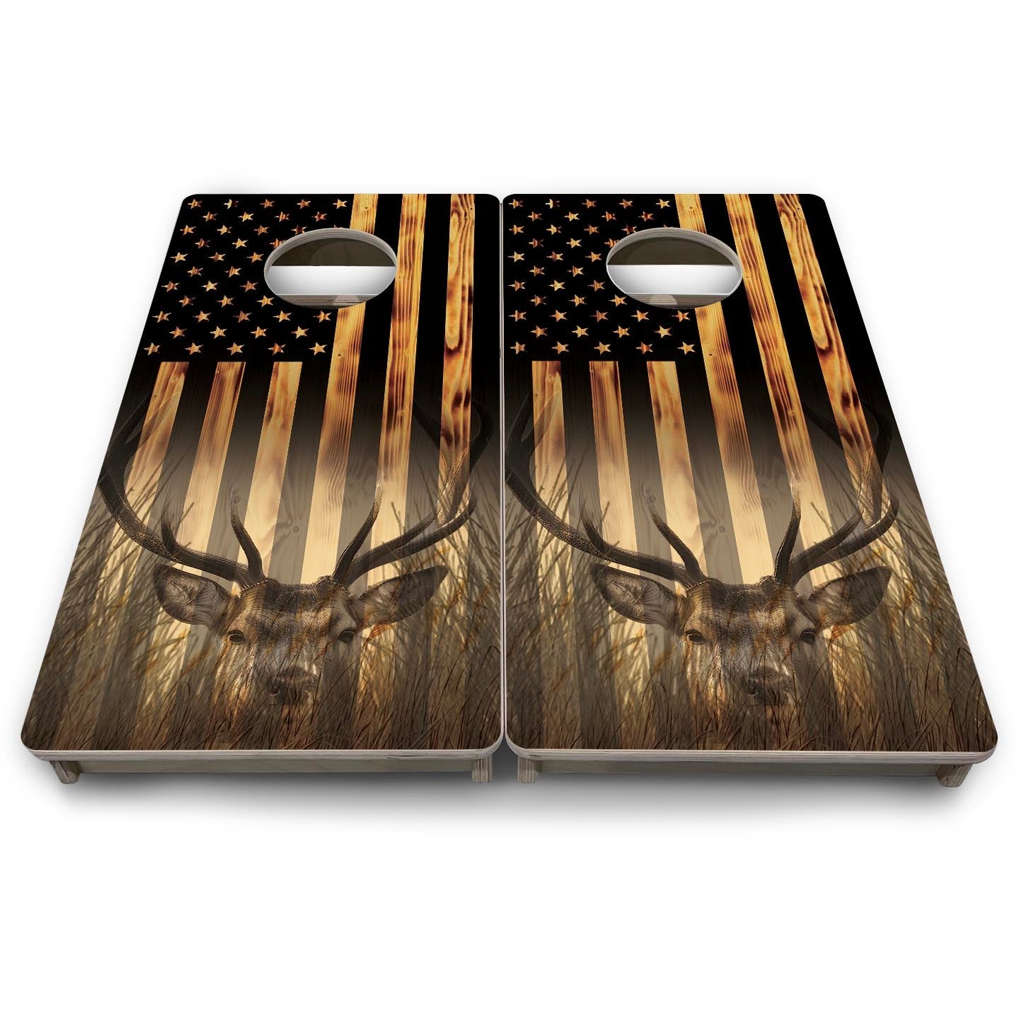 Hidden Deer Flag - Mini or Vacation Size Cornhole Boards by Cornhole Solutions, custom cornhole board detail photo 7