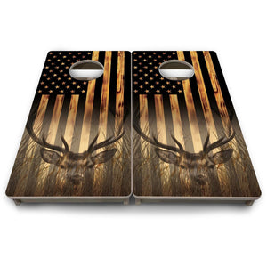 Hidden Deer Flag - Mini or Vacation Size Cornhole Boards by Cornhole Solutions, custom cornhole board detail photo 7