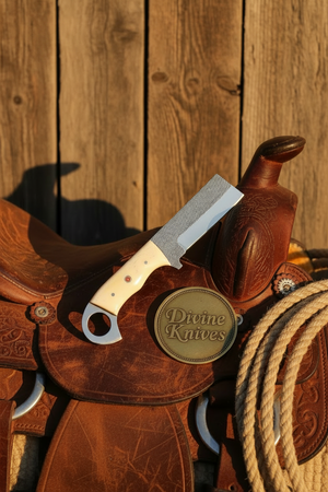 Rasp Steel Bone Bull Cutter with File Texture and Ring Handle
