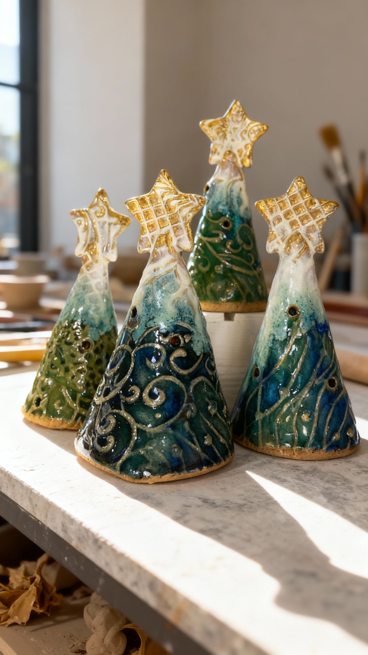 Christmas Pottery Class – Create a Set of 3 Christmas Trees