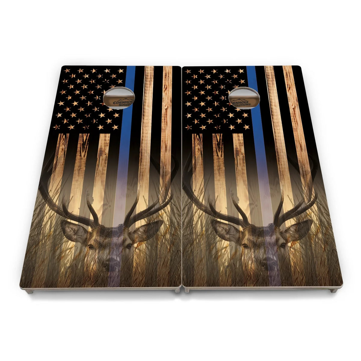 First Responder Rustic Flag Cornhole Boards – Tournament Series