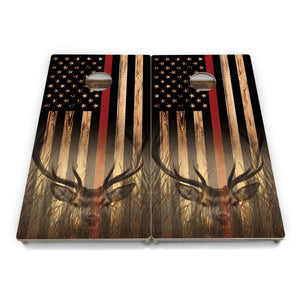 Complete Tournament Cornhole Bundle - Boards, Bags & Carrying Case - Hidden Deer/Fish