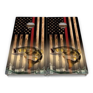 Complete Tournament Cornhole Bundle - Boards, Bags & Carrying Case - Hidden Deer/Fish