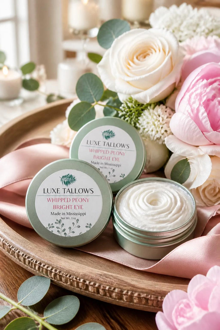 Luxe Tallows Whipped Peony Bright Eye I Lightweight Tallow Eye Cream | 2 oz