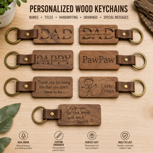 Personalized Wood Keychain by Poor Hog Customs, 3D printed gift detail photo 4