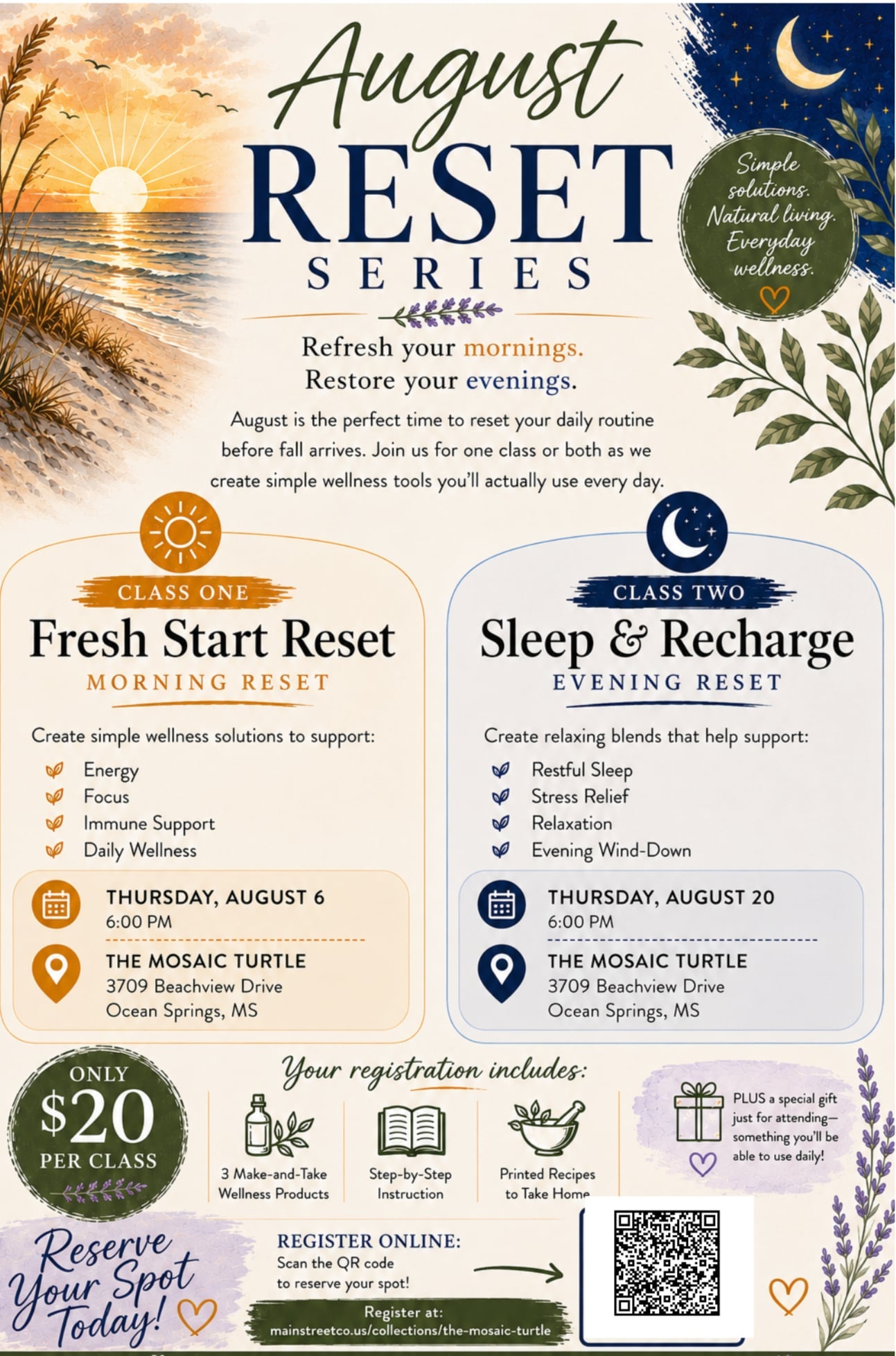 Lavender & Leash Fresh Start Restart - Morning Restart, August 6