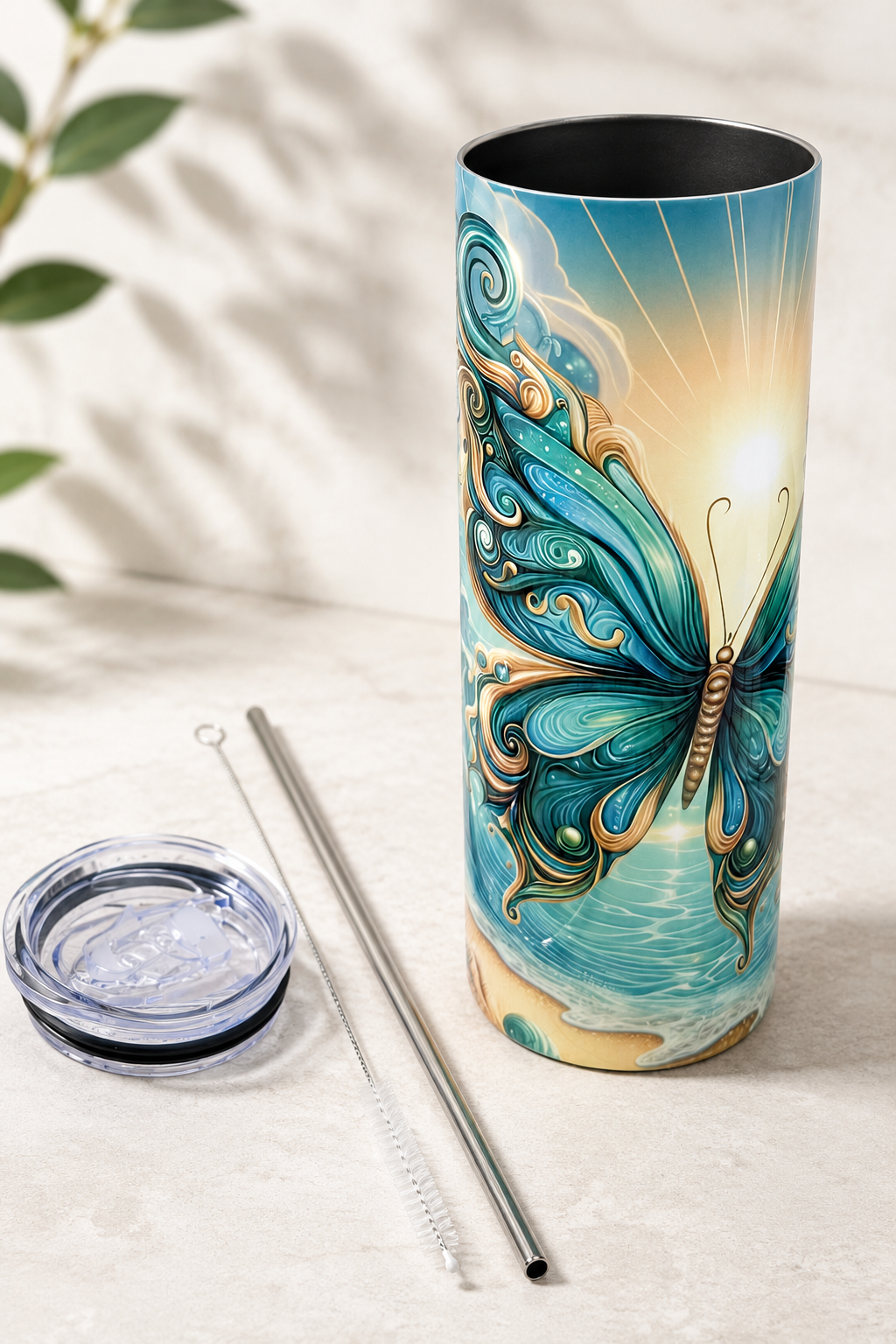20 oz Double-Wall Stainless Steel Skinny Tumbler