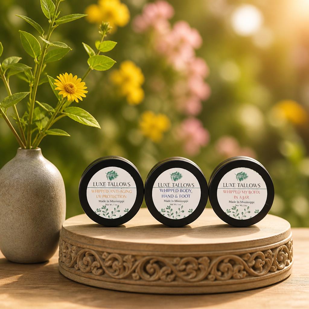 Luxe Tallows Whipped Tres Starter Collection — 3-Piece Tallow Skincare Set | 3 x 1 oz by Luxe Tallows, natural skincare detail photo 2